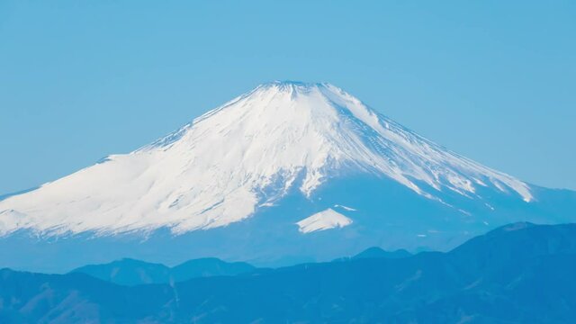 富士山タイムラプス　2012年冬　横浜から望む