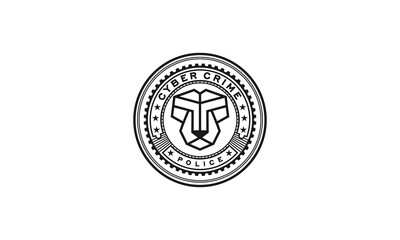Fototapeta na wymiar Cyber crime logo design with cheetah symbol