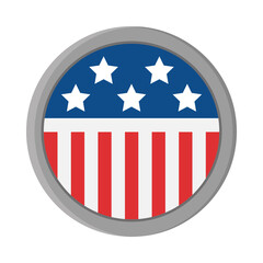 usa flag button