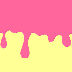 Melting ice cream, poster design template, vector illustration