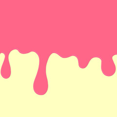 Melting ice cream, poster design template, vector illustration