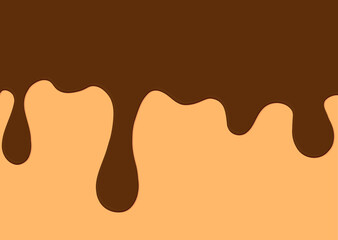Melting ice cream, poster design template, vector illustration