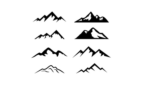set mountain template vector design