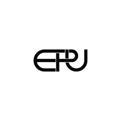 epu letter original monogram logo design