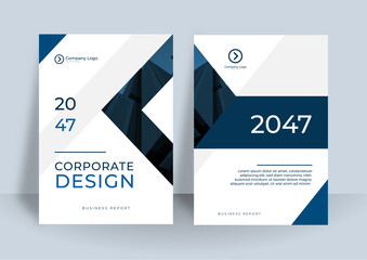 Blue corporate identity cover business vector design, Flyer brochure advertising abstract background, Leaflet Modern poster magazine layout template, Annual report for presentation.