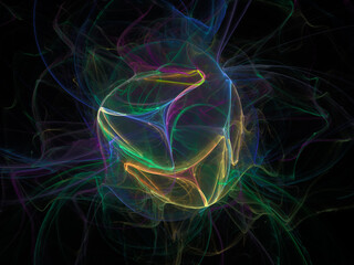 surreal futuristic digital 3d design art abstract background fractal illustration for meditation and decoration wallpaper