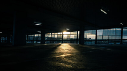 Empty parking lot