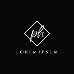 Letter PH luxury logo design vector