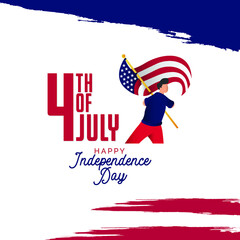 4 th of july independence day celebrations. United states celebrations banner template.