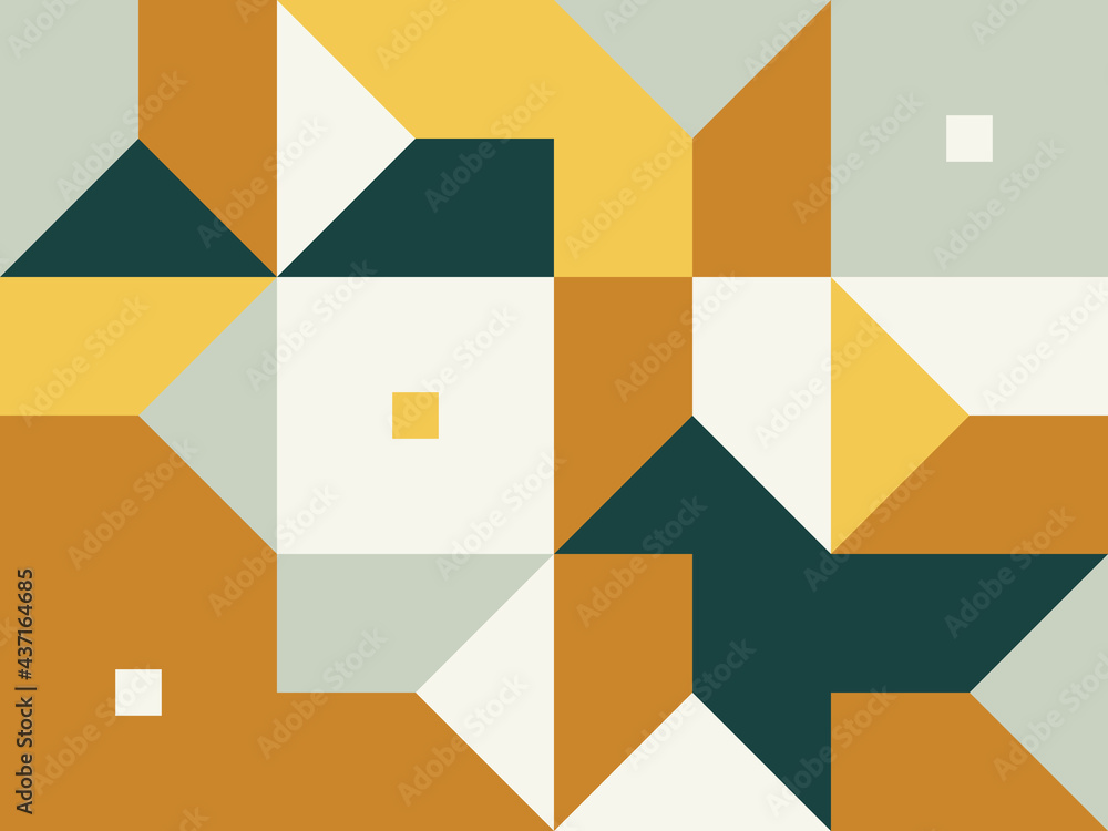 Poster geometric abstract vector elements design