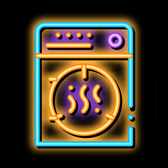 Laundry Service Dry Machine neon light sign vector. Glowing bright icon transparent symbol illustration