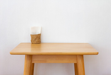 Wooden desk for work space