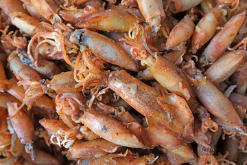 A close-up of Chinese traditional seafood -- cuttlefish