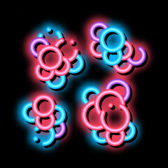 Pathogen Bacterium neon light sign vector. Glowing bright icon transparent symbol illustration