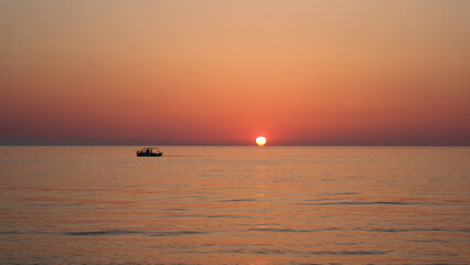 Sunrise landscape in the Aegean Sea, Greece