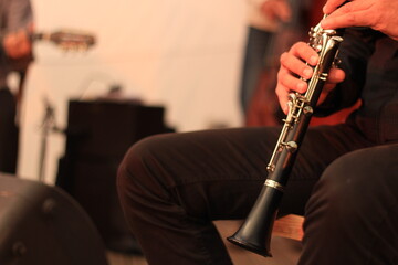 Fototapeta premium musician playing the clarinet