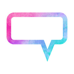 Social media icon comment label gradient color Instagram. Insta Comment button, symbol, ui, sign, logo. Message sign, post symbol. Vector illustration.