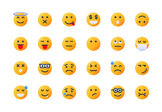 Emoticon Gradient Icon Set