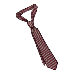 Vector Cartoon Striped Necktie Illustration