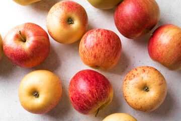 Apples on white background