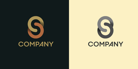 infinity letter S logo design template, vector logo illustration design