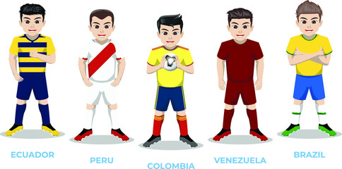 Soccer Player of National Team for South American Championship