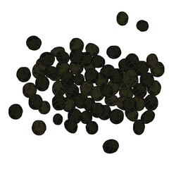 Black pepper. Peas black pepper vector isolated image on a white background. Spice.