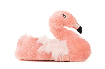 Flamingo slipper isolated