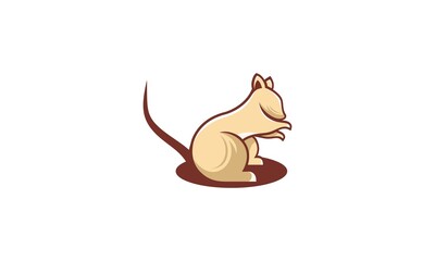 brown cardboard mouse logo design