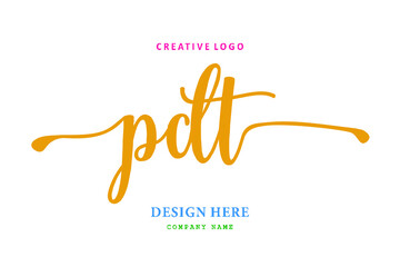 PDT lettering logo is simple, easy to understand and authoritative
