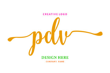 PDV lettering logo is simple, easy to understand and authoritative