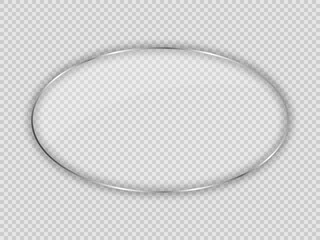 Glass plate in oval frame