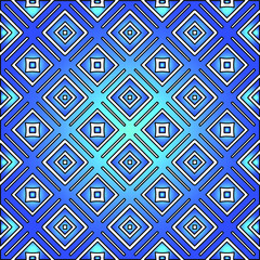 Geometric vector pattern with azure and blue gradient. simple ornament for wallpapers and backgrounds.