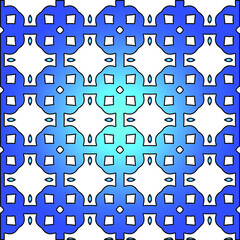 Geometric vector pattern with azure and blue gradient. simple ornament for wallpapers and backgrounds.