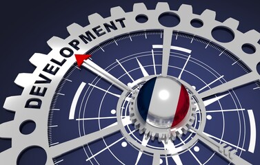 Global business and economic solutions concept. 3D illustration