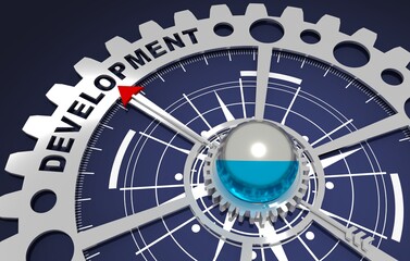 Global business and economic solutions concept. 3D illustration