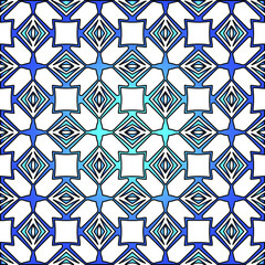 Geometric vector pattern with azure and blue gradient. simple ornament for wallpapers and backgrounds.