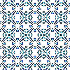 Geometric vector pattern with azure and blue gradient. simple ornament for wallpapers and backgrounds.