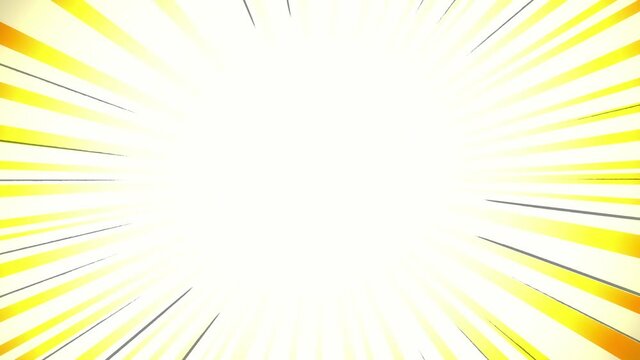 Two animated colorful backgrounds of action lines (rays), rotating in opposite directions. Useful as a transition effect for comics or cartoon style.