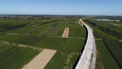 Electrified railway construction site, North China