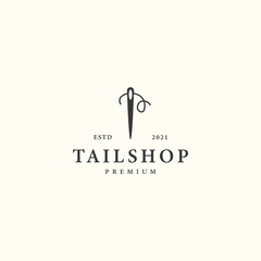 Tail Shop hipster vintage logo design template vector icon illustration