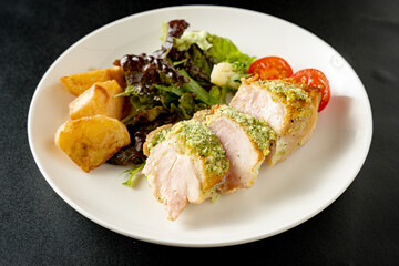 チキンの香草パン粉焼