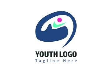  Hand People Logo Template for Scholarships Foundation, Young Community, Youth Center, Study Activity,