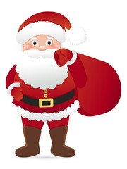 Santa Claus. Ho ho ho. Merry Christmas. Picture. Portrait. Cartoon. Vector.