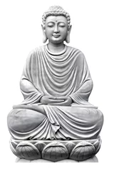 Foto auf Alu-Dibond Buddha-Skulptur Lotus Pose sitzend in Meditation © Emoji Smileys People