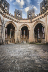 Old medieval chapels. imperfect chapels Batalha Monastery in Portugal