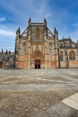 Fototapeta na wymiar Batalha Monastery, Portugal. Medieval gothic landmark in Portugal. UNESCO World Heritage Site.