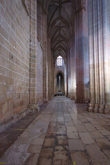 Obraz premium Abbey from Medieval Monastery. Batalha Monastery, Portugal. Medieval gothic landmark in Portugal. UNESCO World Heritage Site.