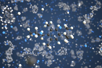 Xylometazoline molecule. Conceptual molecular model. Chemical 3d rendering