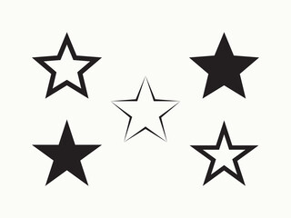 Obraz premium Outline star shape icon. Silhouette star symbols.